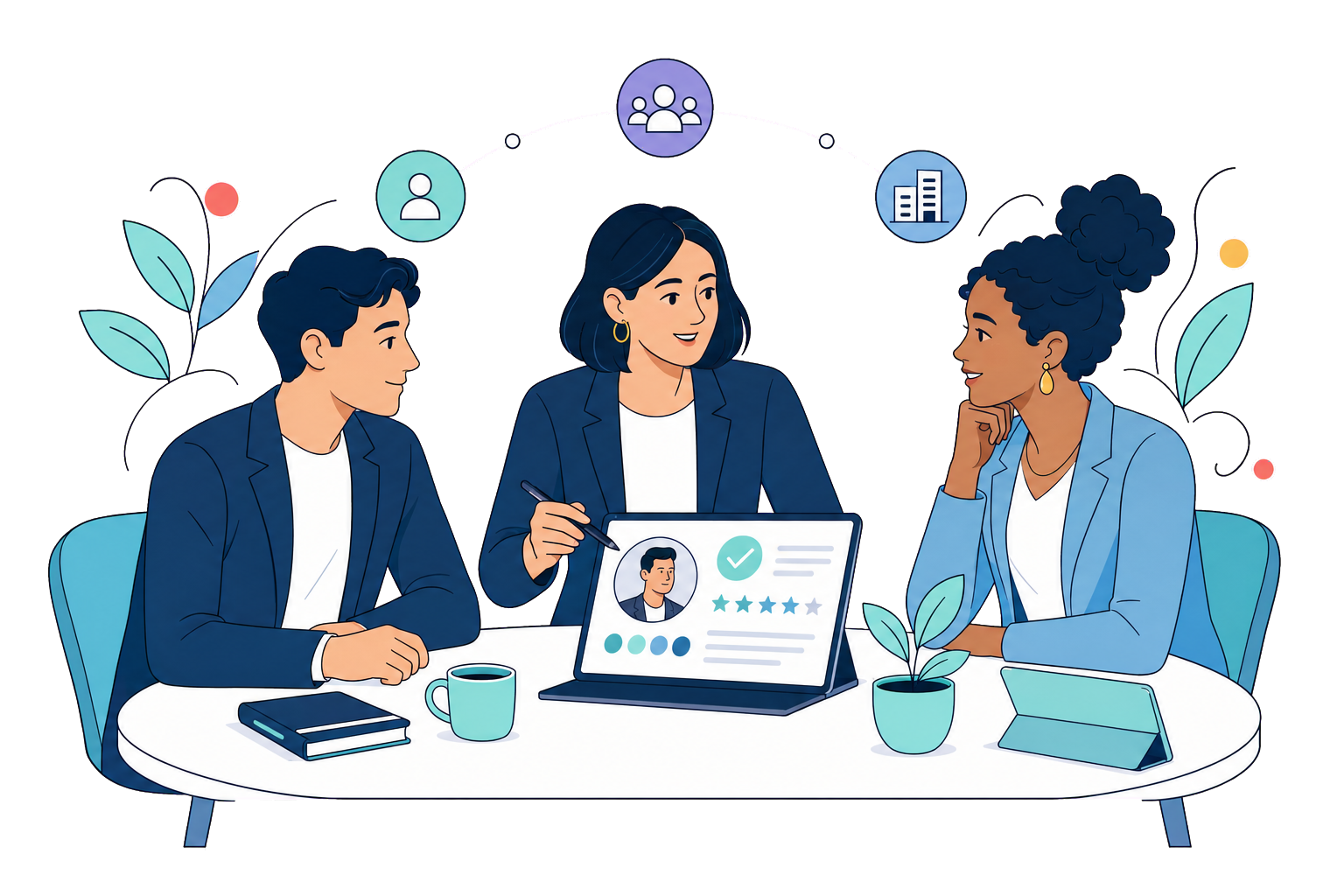 A recruiter, professional, and hiring leader building a successful long-term partnership